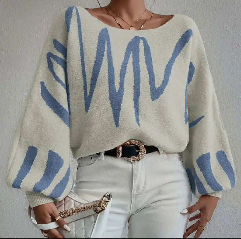 Lantern Sleeve Sweater Layered Multi-layer Single Layer