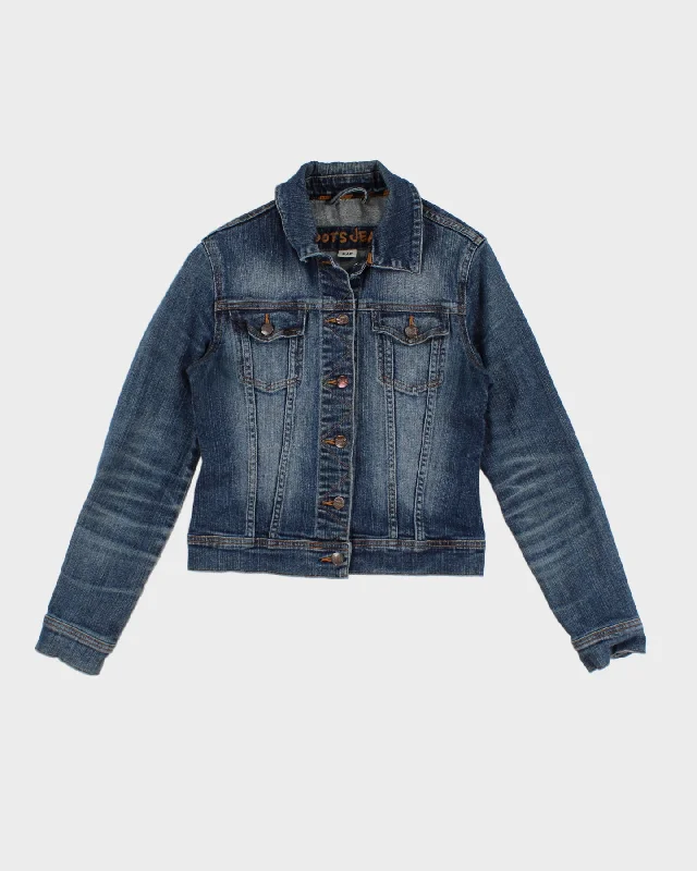 Y2K 00s Roots Jeans Denim Jacket - S Tiered Jacket Buttoned Jacket Zippered Jacket