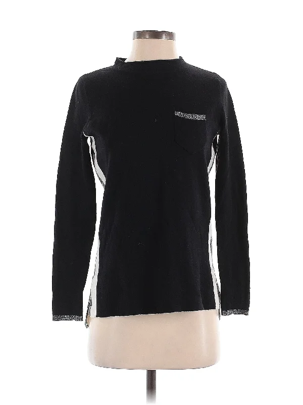 Turtleneck Sweater Print Jacquard Patchwork