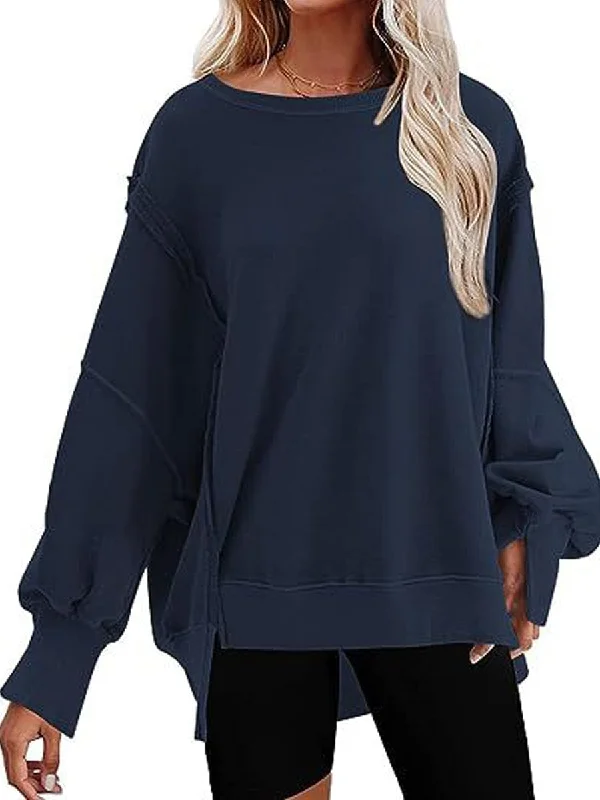 Everyday Casual Long Sleeve Sweater High Neck Crew Neck V-Neck