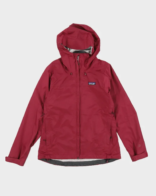 Patagonia Burgundy H2NO Hooded Windbreaker Jacket - S Zippered Front Buttoned Front Snap Front Patagonia Burgundy H2NO Hooded Windbreaker Jacket - S Zippered Front Buttoned Front Snap Front