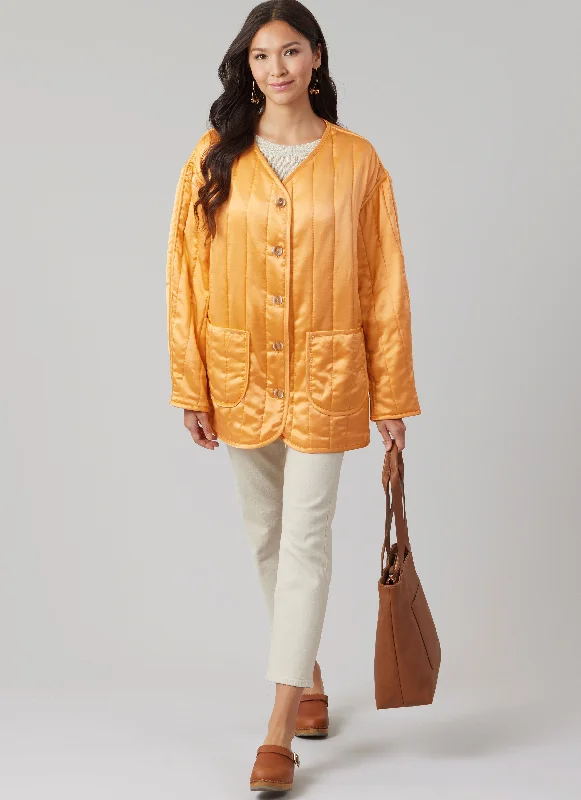 McCall's Jacket M8560 A-Line Jacket Boat Neck Shawl Collar