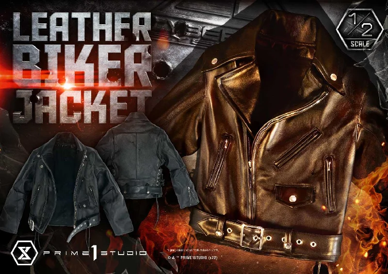 Leather Biker Jacket (Pre-Order) Appliqued Jacket Beaded Jacket Sequined Jacket