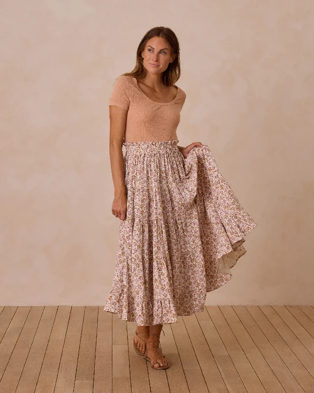 Ruffle Tiered Maxi Skirt | Wildflower leather skirt sleek