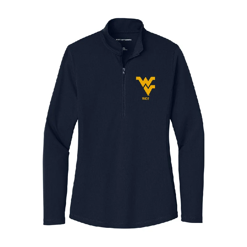 West Virginia - NCAA Women's Gymnastics : Sophia Rice - Women's Lightweight Quarter Zip Jacket Tiered Jacket Buttoned Jacket Zippered Jacket West Virginia - NCAA Women's Gymnastics : Sophia Rice - Women's Lightweight Quarter Zip Jacket Tiered Jacket Buttoned Jacket Zippered Jacket