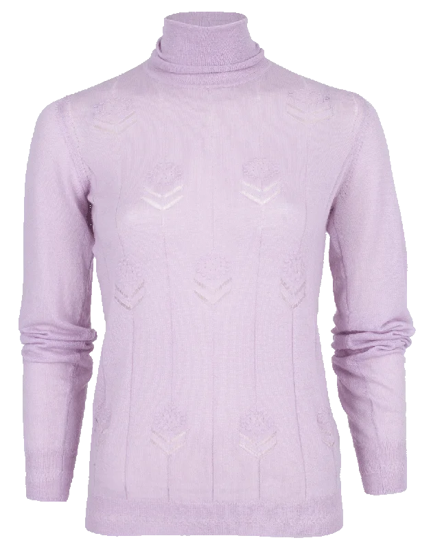 Cashmere Turtleneck Sweater Sequined Glittery Shiny