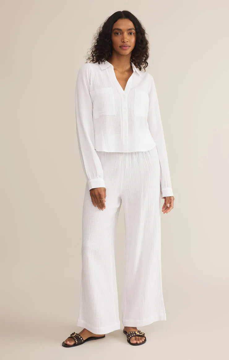 Z Supply Cassidy Full Length Gauze Pant Trendy Work Pants