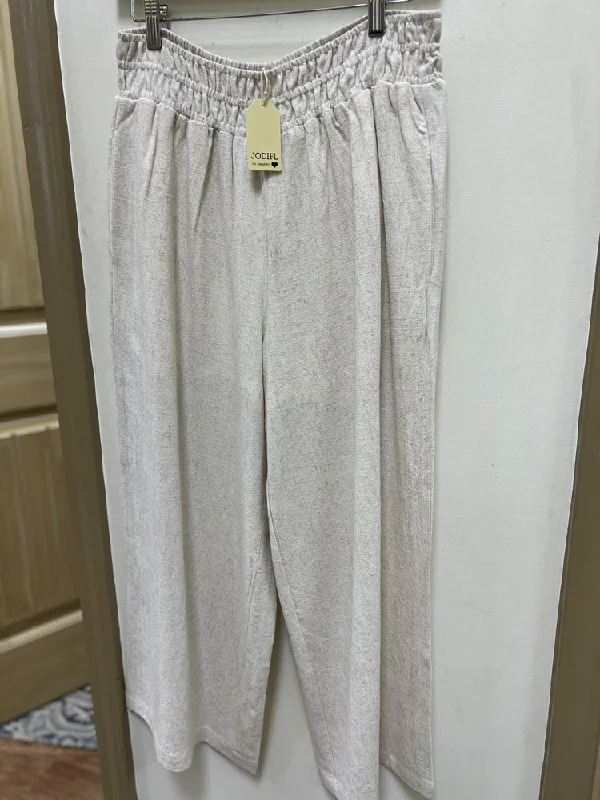Elastic Waist Wide Leg Pant Elegant Dress Pants
