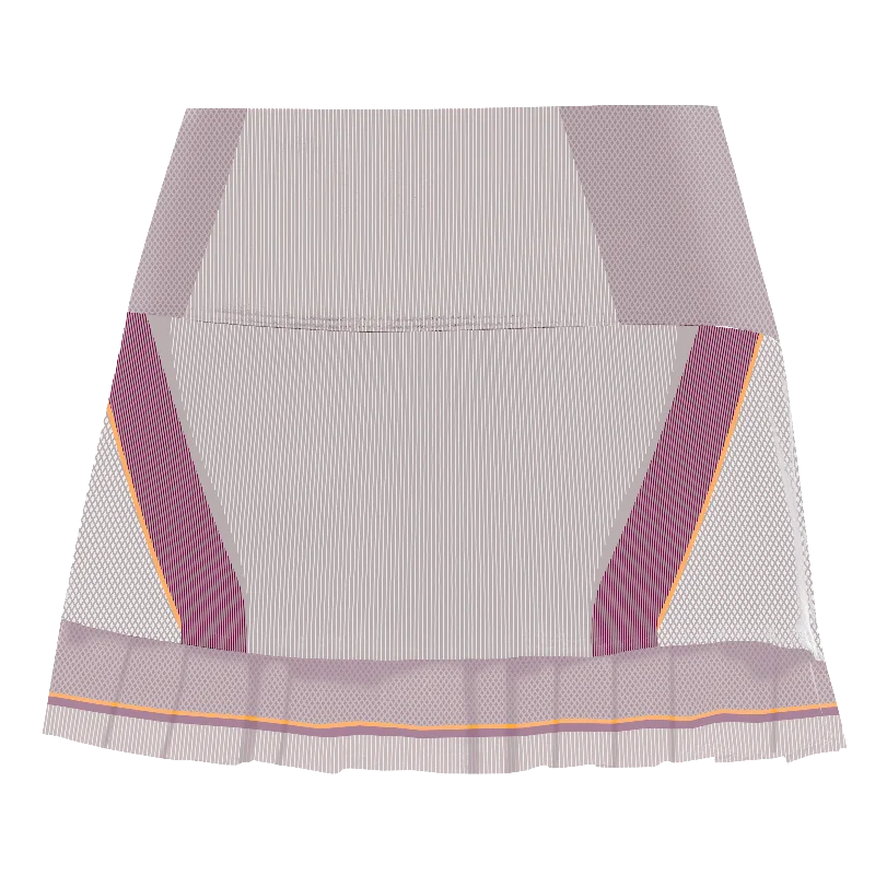 196043-510 | PLEAT SKIRT-12" | PLUM chiffon skirt airy