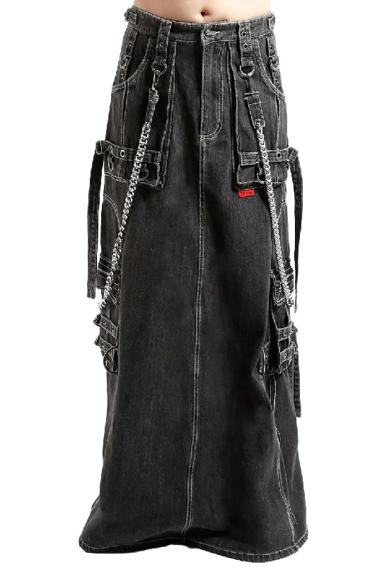 Tripp NYC Strength Skirt [BLACK DENIM] corduroy skirt cozy