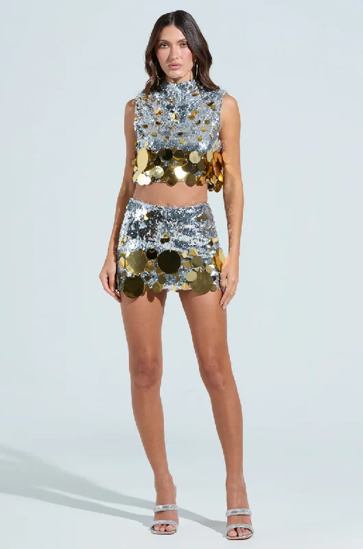 GROOVY NIGHTS SEQUIN MINI SKIRT tulle skirt dreamy