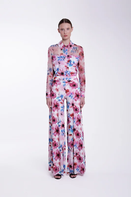 SKYLA PRINTED PANTS Comfortable Denim Trousers