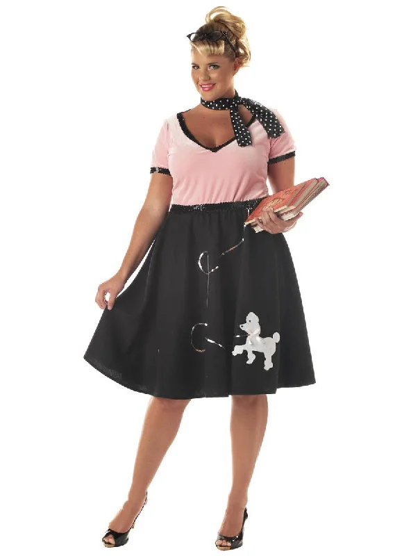 50s Sweetheart Plus Size Poodle Skirt Costume velvet skirt sumptuous