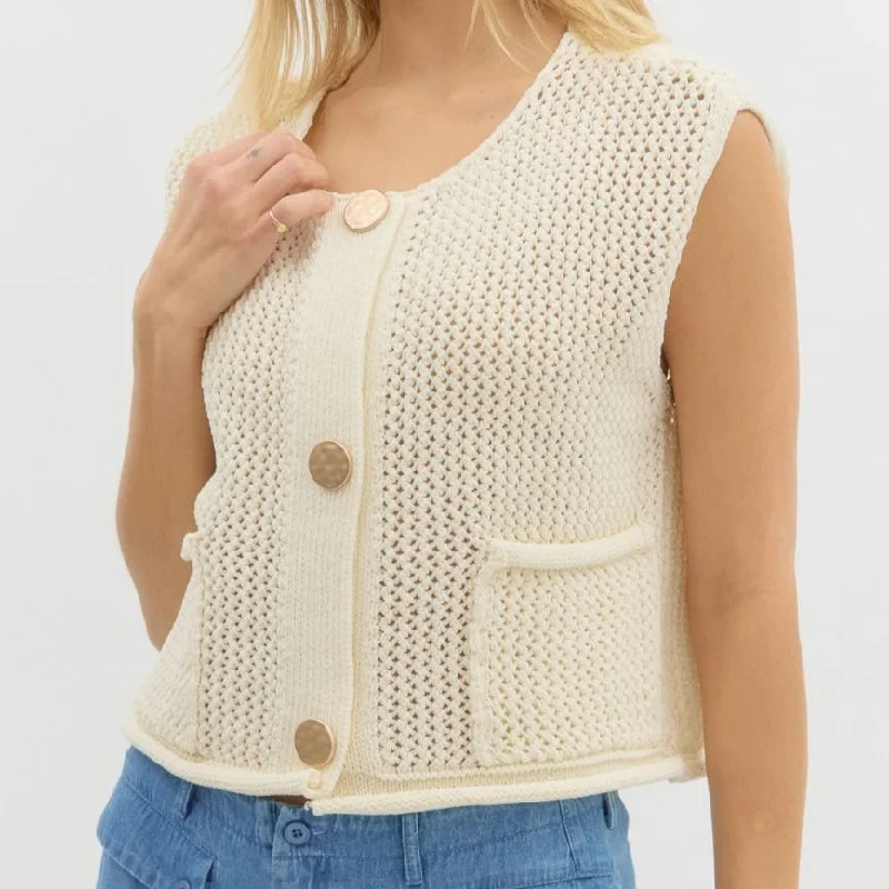 Sleeveless Sweater Vest Hooded Sweater Collared Sweater Shawl Collar