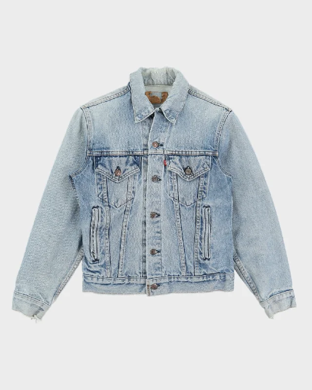 Vintage 70s Levi's Light Wash Denim Trucker Jacket - S Stand-Up Collar Roll-Neck Collar Turtle Neck Vintage 70s Levi's Light Wash Denim Trucker Jacket - S Stand-Up Collar Roll-Neck Collar Turtle Neck