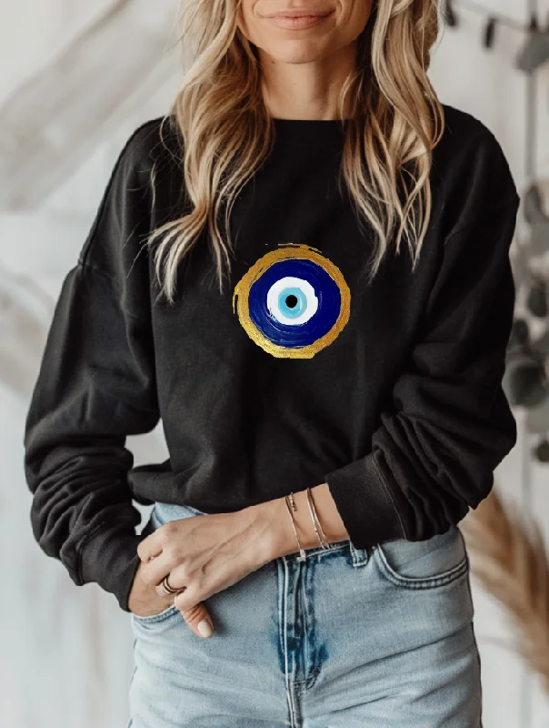 EVIL EYE SWEATER - BLACK Machine Wash Dry Clean Hand Wash