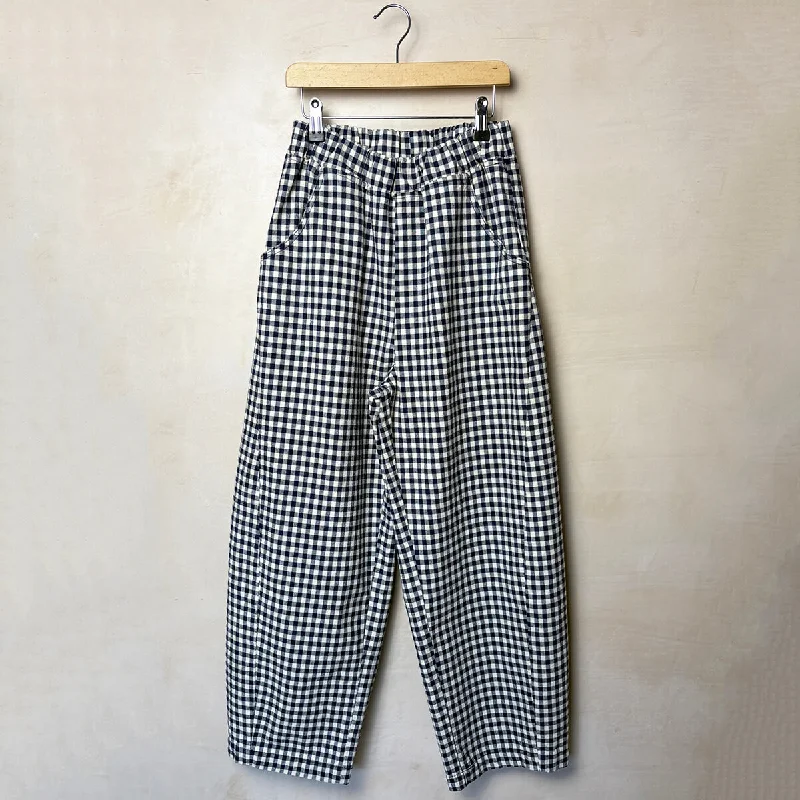 Arc Pants in Navy Gingham by Le Bon Shoppe High-Waist Yoga Pants