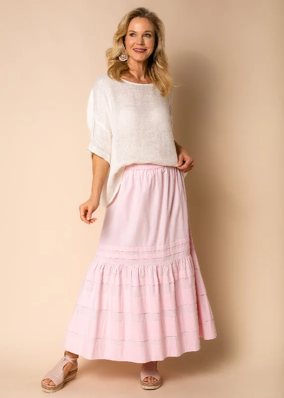 Honey Cotton Skirt in Blush denim skirt trendy