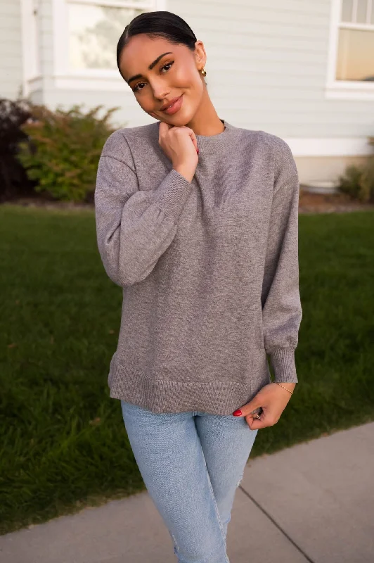 Chill Time Slouchy Sweater Zippered Front Buttoned Front Snap Front