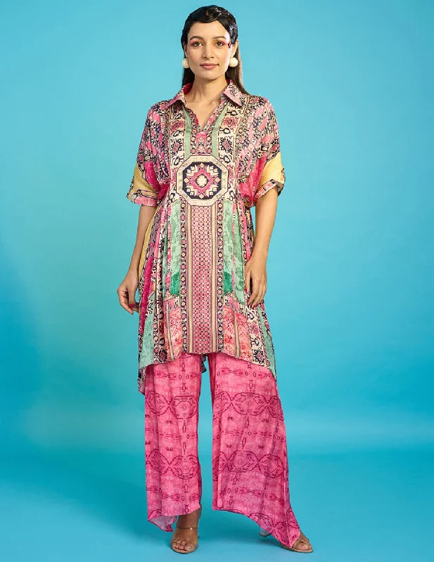 Bubble Gum Kaftan Pant Casual Drawstring Pants