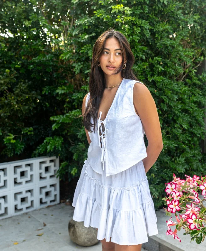 Elsa Skirt | White relaxed fit skirt