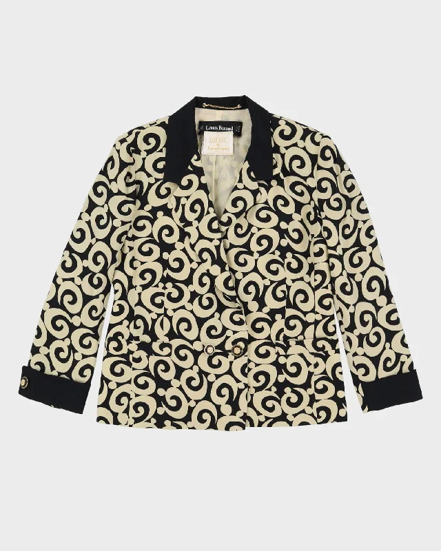 Louis Feraud Patterned Silk Jacket - S Satin Fabric Silk Fabric Chiffon Fabric