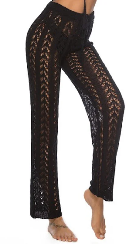 Knitted Beach Pants High-Waist Trousers