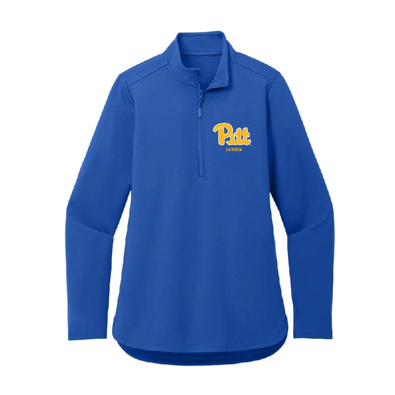 Pittsburgh - NCAA Women's Gymnastics : Kaylee Larson - Women's Premium Quarter Zip Jacket Elasticated Jacket Padded Jacket Insulated Jacket Pittsburgh - NCAA Women's Gymnastics : Kaylee Larson - Women's Premium Quarter Zip Jacket Elasticated Jacket Padded Jacket Insulated Jacket