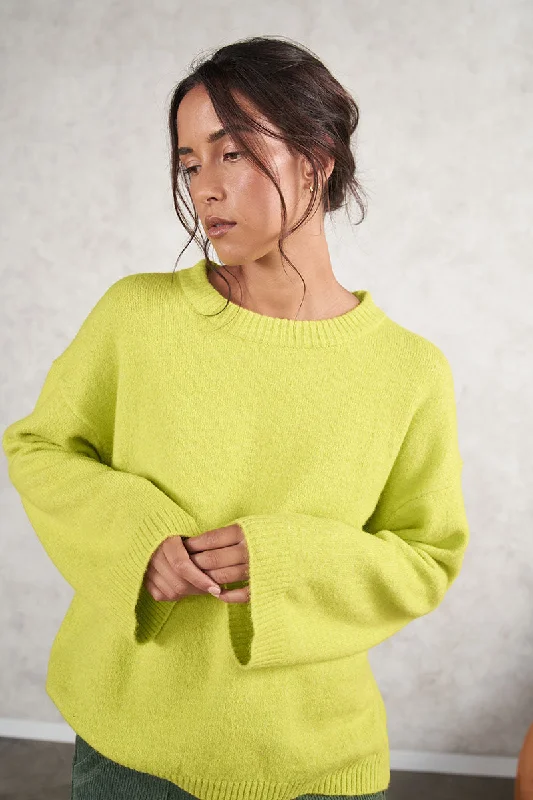 Weekend Sweater- Zest Cable Knit Ribbed Knit Lace Knit