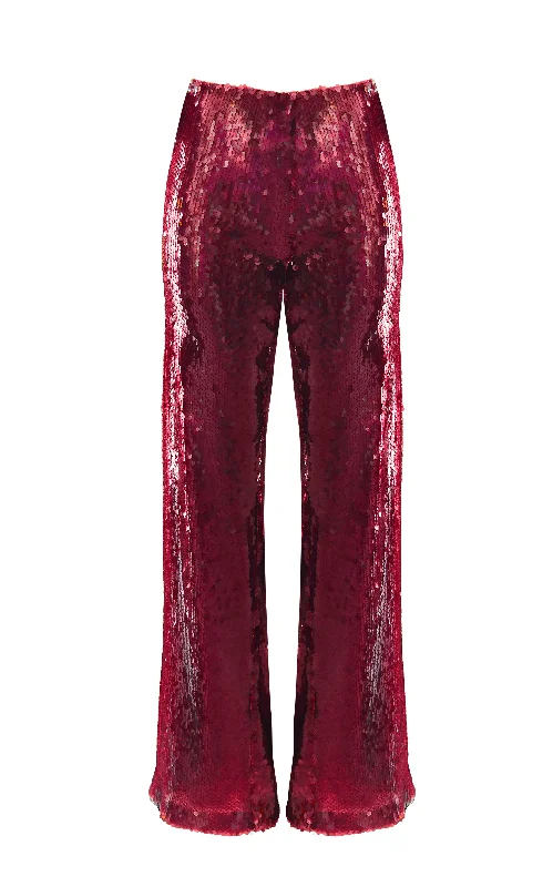 Elena Sequence Pants Fuschia Soft Wool Pants
