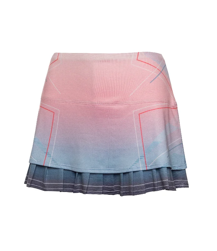 196043-466 | PLEAT SKIRT-12" | SILVERLAKE BLUE midi skirt versatile