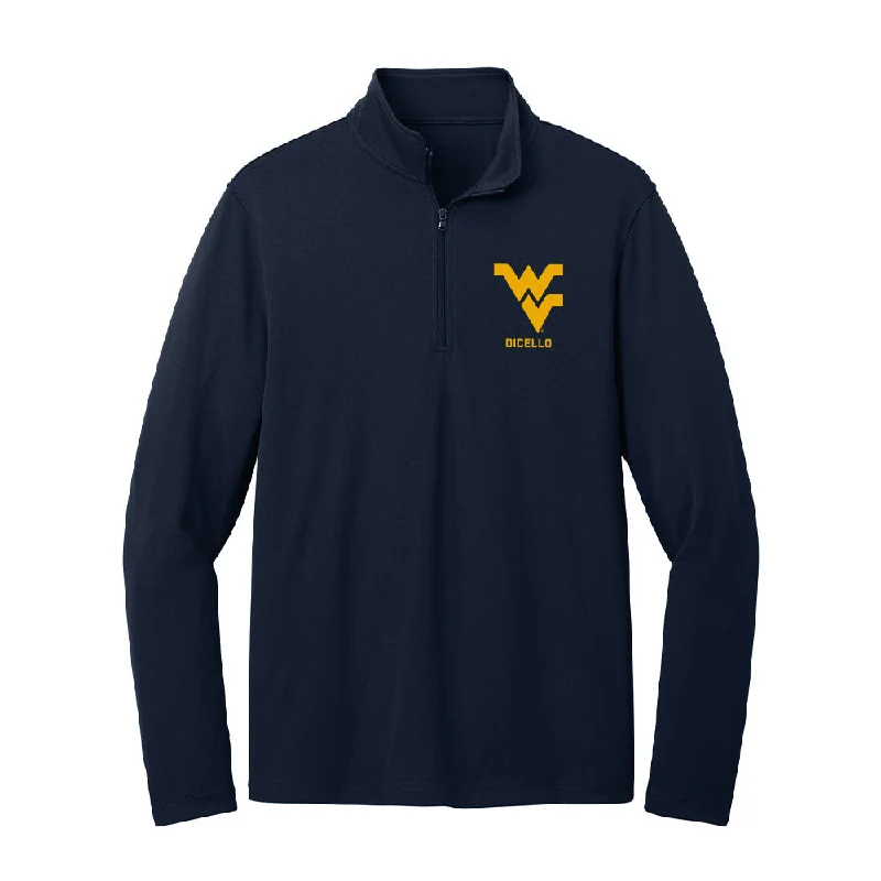 West Virginia - NCAA Women's Gymnastics : Karleigh DiCello - Lightweight Quarter Zip Jacket Welt Pockets Slit Pockets Flap Pockets West Virginia - NCAA Women's Gymnastics : Karleigh DiCello - Lightweight Quarter Zip Jacket Welt Pockets Slit Pockets Flap Pockets