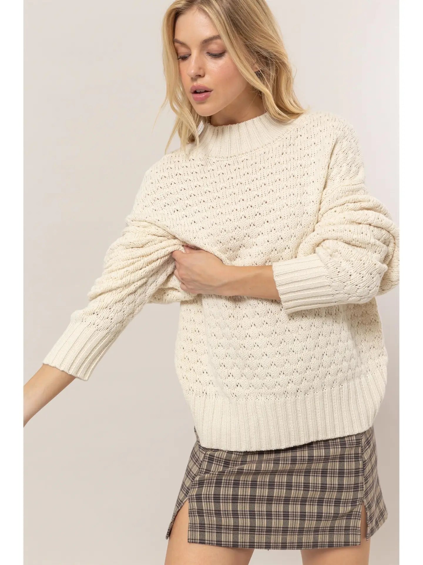 Holly Sweater Lace Blend Ribbed Blend Corduroy Blend