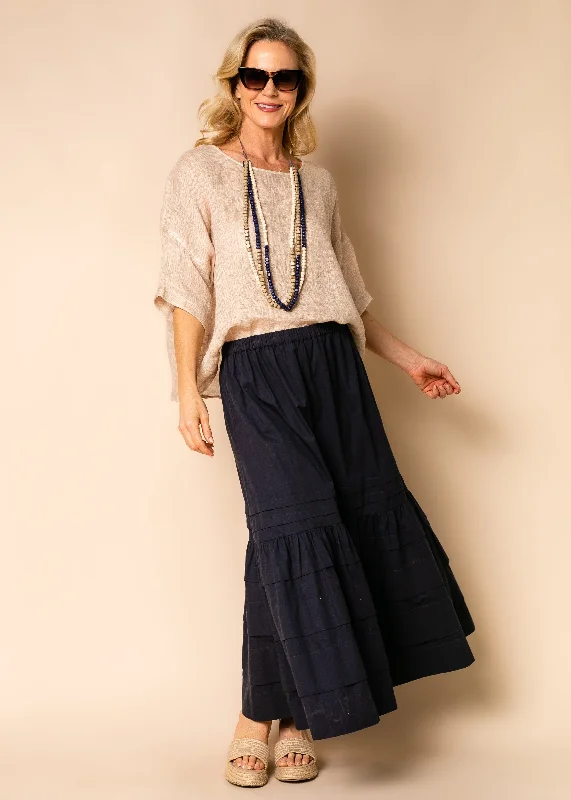 Honey Cotton Skirt in Navy chiffon skirt airy