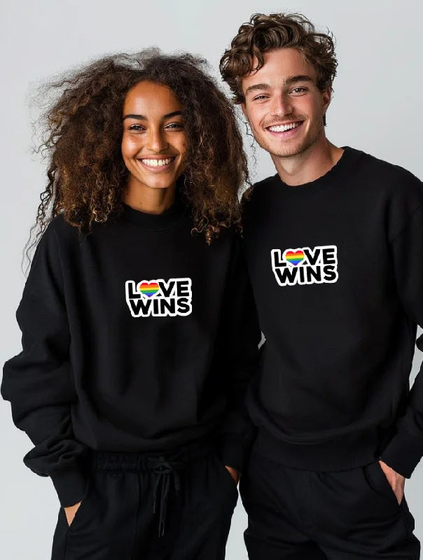 RETRO LOVE WINS SWEATER - BLACK - UNISEX Wool Sweater Cotton Sweater Cashmere Sweater RETRO LOVE WINS SWEATER - BLACK - UNISEX Wool Sweater Cotton Sweater Cashmere Sweater