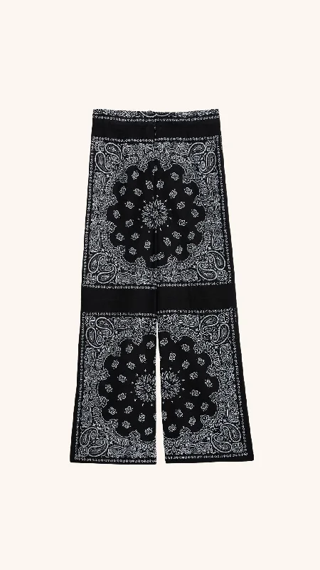 Bandana Black Pants Fashionable Track Pants