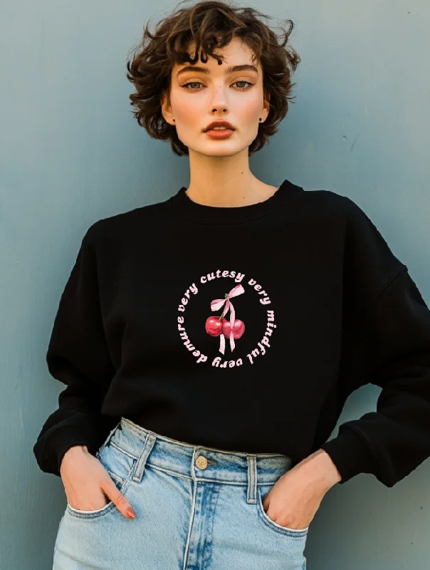 DEMURE SWEATER - BLACK Toggled Drawstring Belted