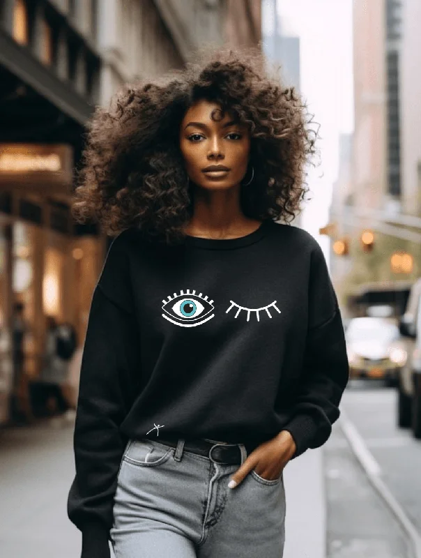 OPTIC SWEATER - BLACK Slim Fit Regular Fit Oversized