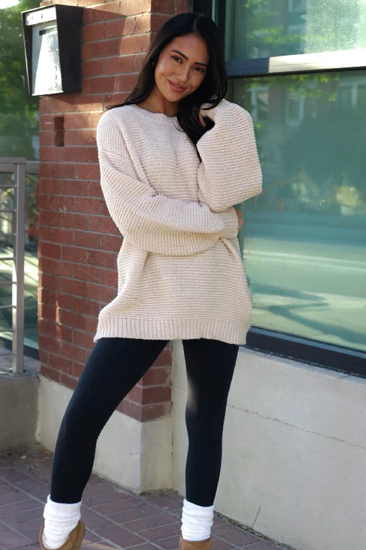 Leaves Are Falling Chunky Sweater Boxy Sweater Fitted Sweater A-Line