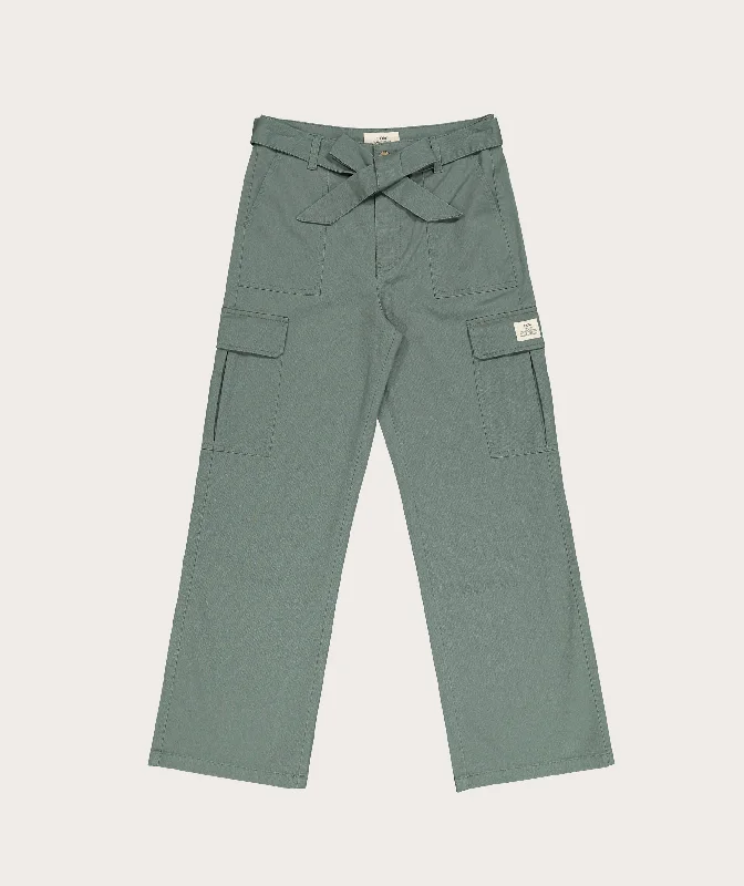 Ladies Cargo Pants - Olivine Fashionable Tapered Leg Pants