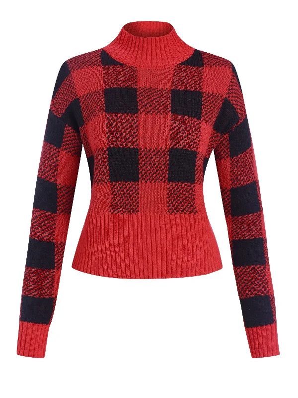 1950s Gingham Plaid Christmas Sweater Jersey Fabric Tulle Fabric Batik Fabric