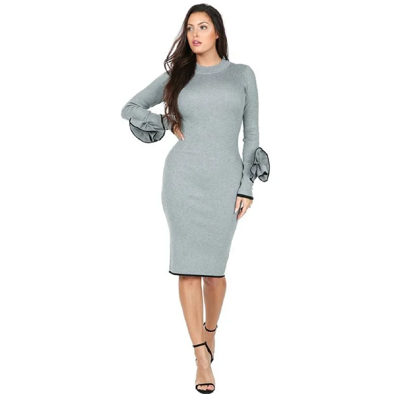 KEYSHA SWEATER-DRESS Thin Thick Dense