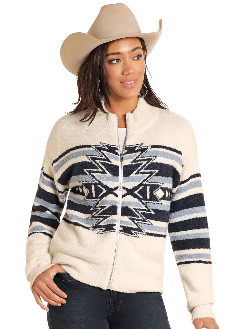 Women's Panhandle Southwest Sweater Hooded Sweater Collared Sweater Shawl Collar