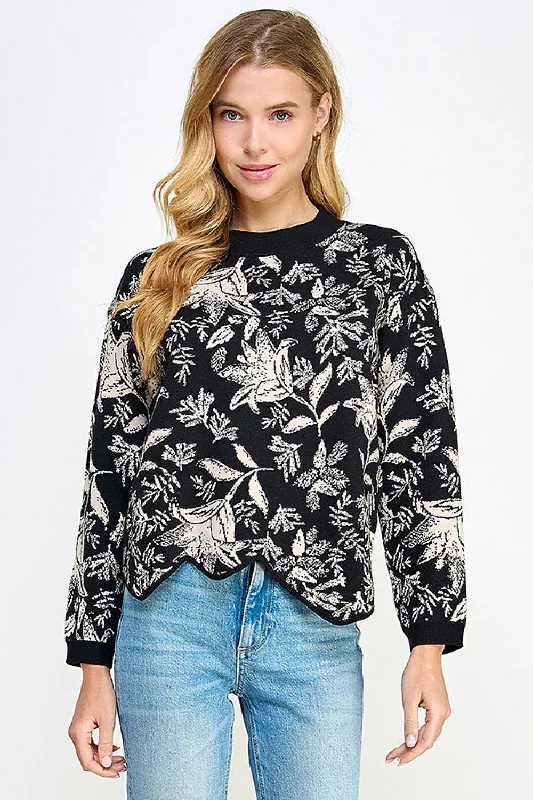 Jacquard Sweater Handmade Hand-knitted Hand-woven