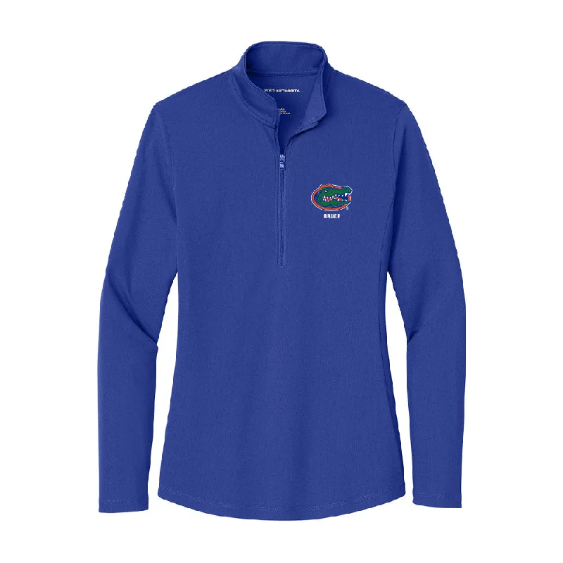 Florida - NCAA Women's Gymnastics : Lily Bruce - Women's Lightweight Quarter Zip Jacket A-Line Jacket Boat Neck Shawl Collar Florida - NCAA Women's Gymnastics : Lily Bruce - Women's Lightweight Quarter Zip Jacket A-Line Jacket Boat Neck Shawl Collar
