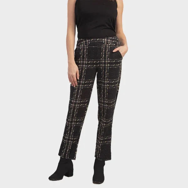 Habitat 32363 Window Pane Ankle Pant Classic Pleated Pants