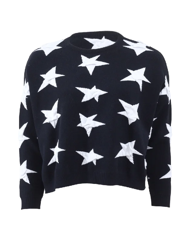 Star Intarsia Sweater Terry Terry Cloth Terry Knit