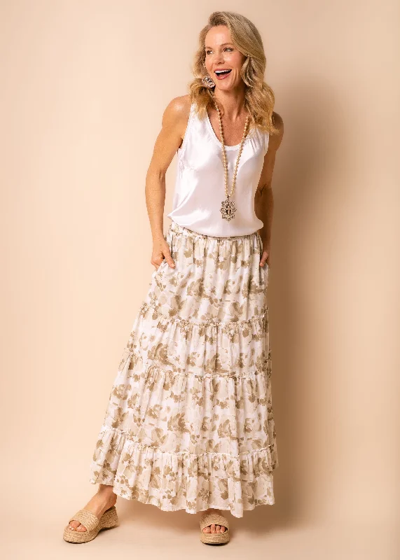 Berlin Cotton Skirt in Latte maxi skirt elegant
