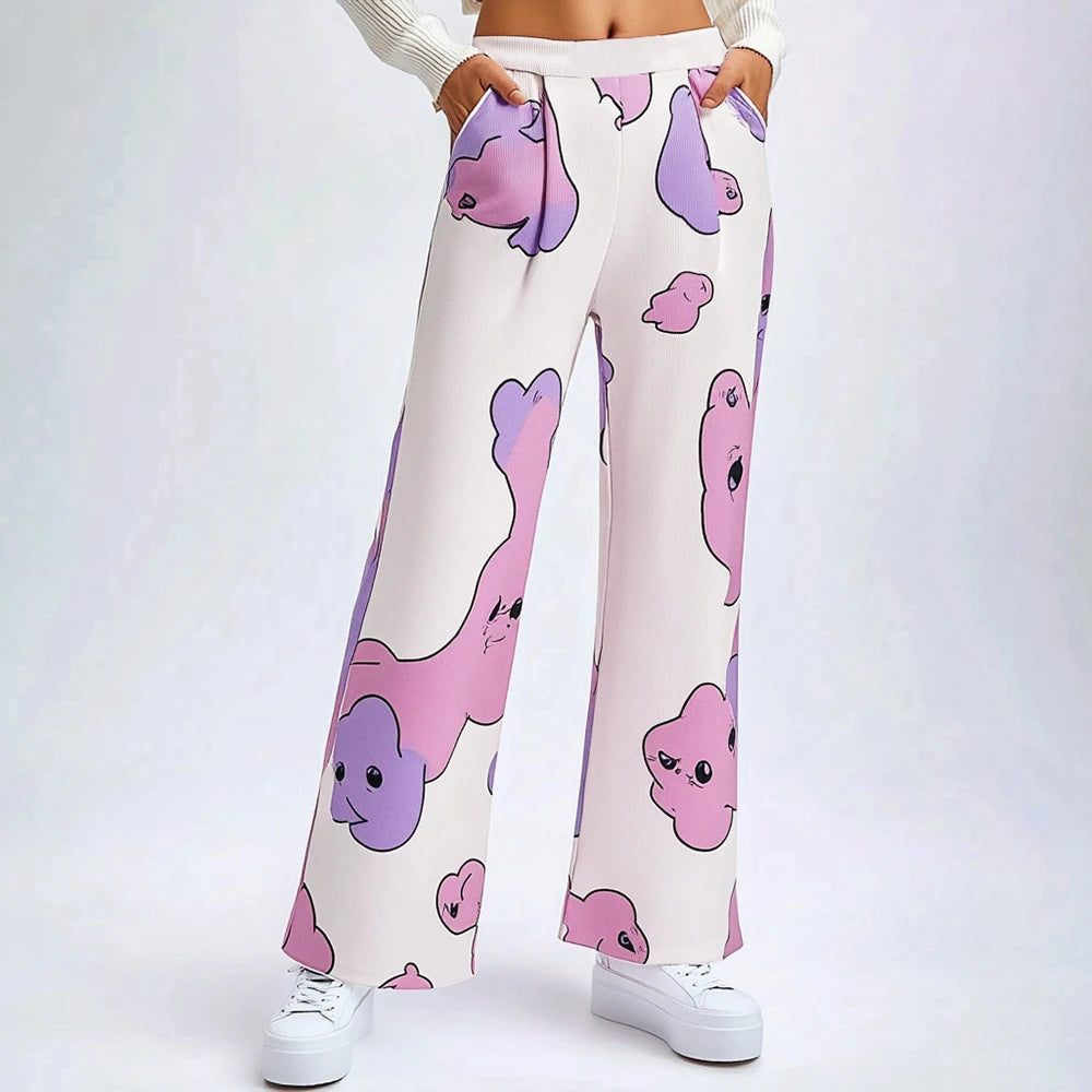Cloud Friends Wide Leg Pants Relaxed Linen Pants