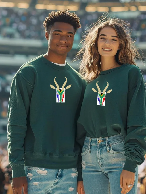 WORLD CHAMPS PRIDE SWEATER - GREEN - UNISEX Fleece Fabric Down Fabric Feather Fabric WORLD CHAMPS PRIDE SWEATER - GREEN - UNISEX Fleece Fabric Down Fabric Feather Fabric